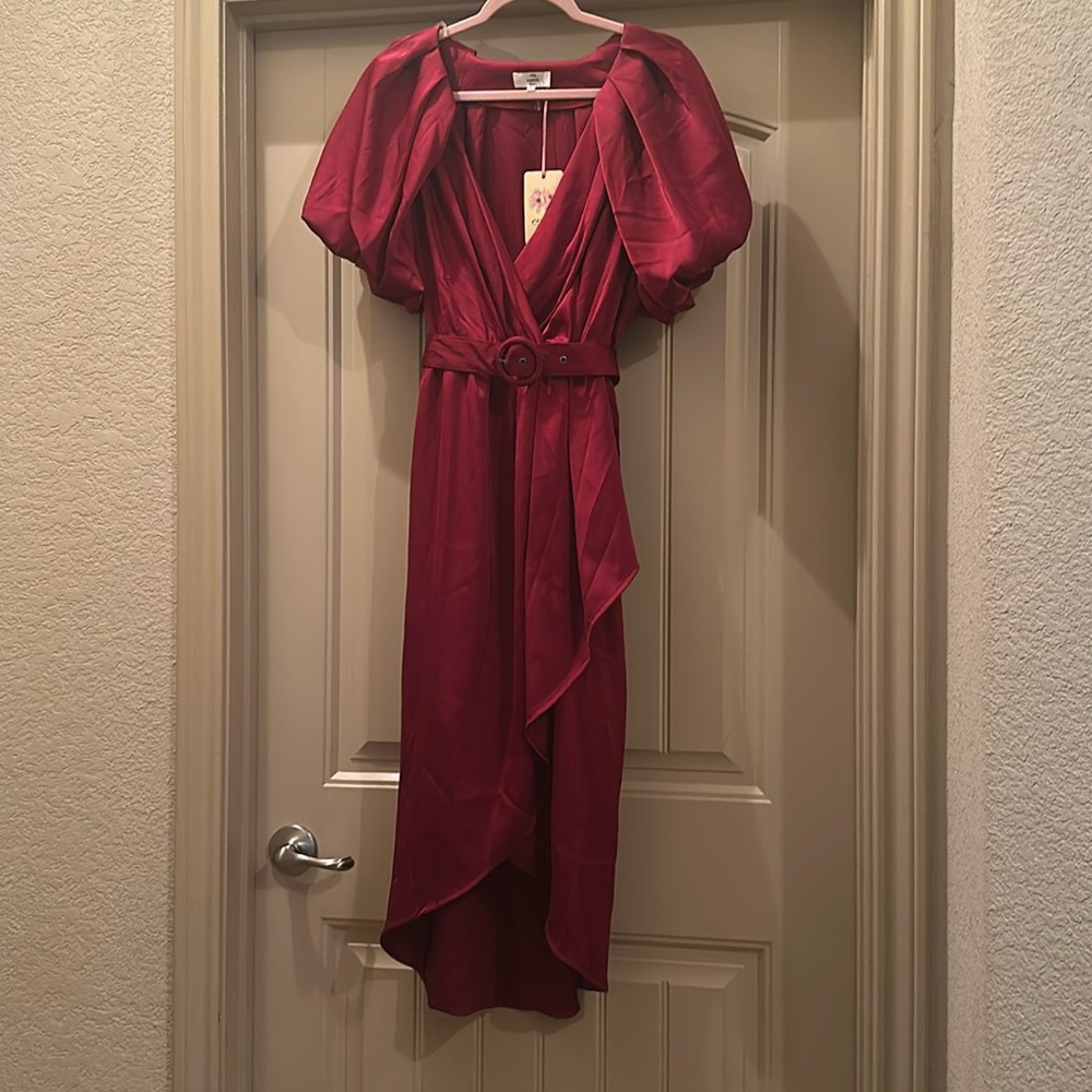 Burgundy Midi Dress
